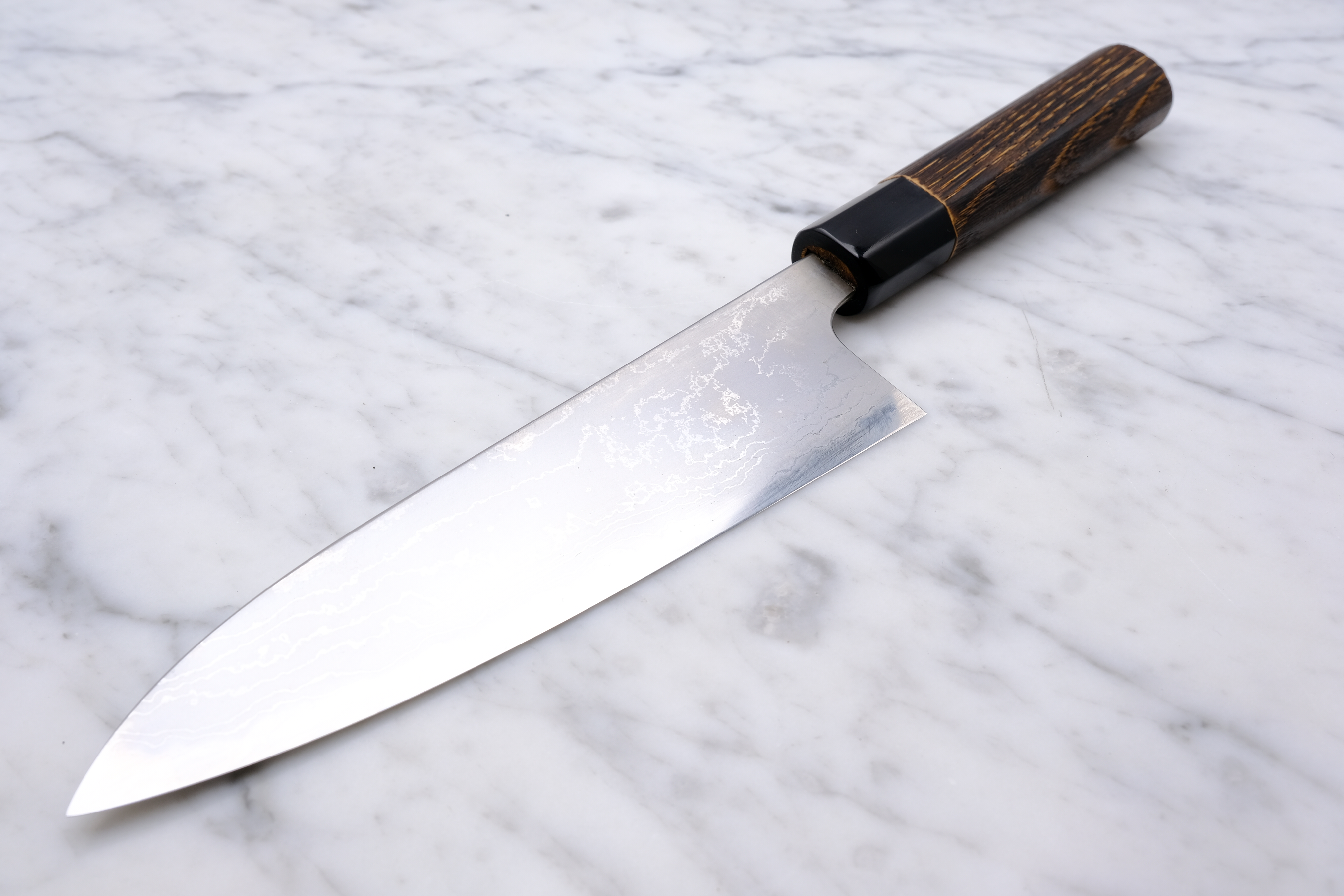 Wakui Kinjiro Damascus 180 mm Gyuto - Aogami 2