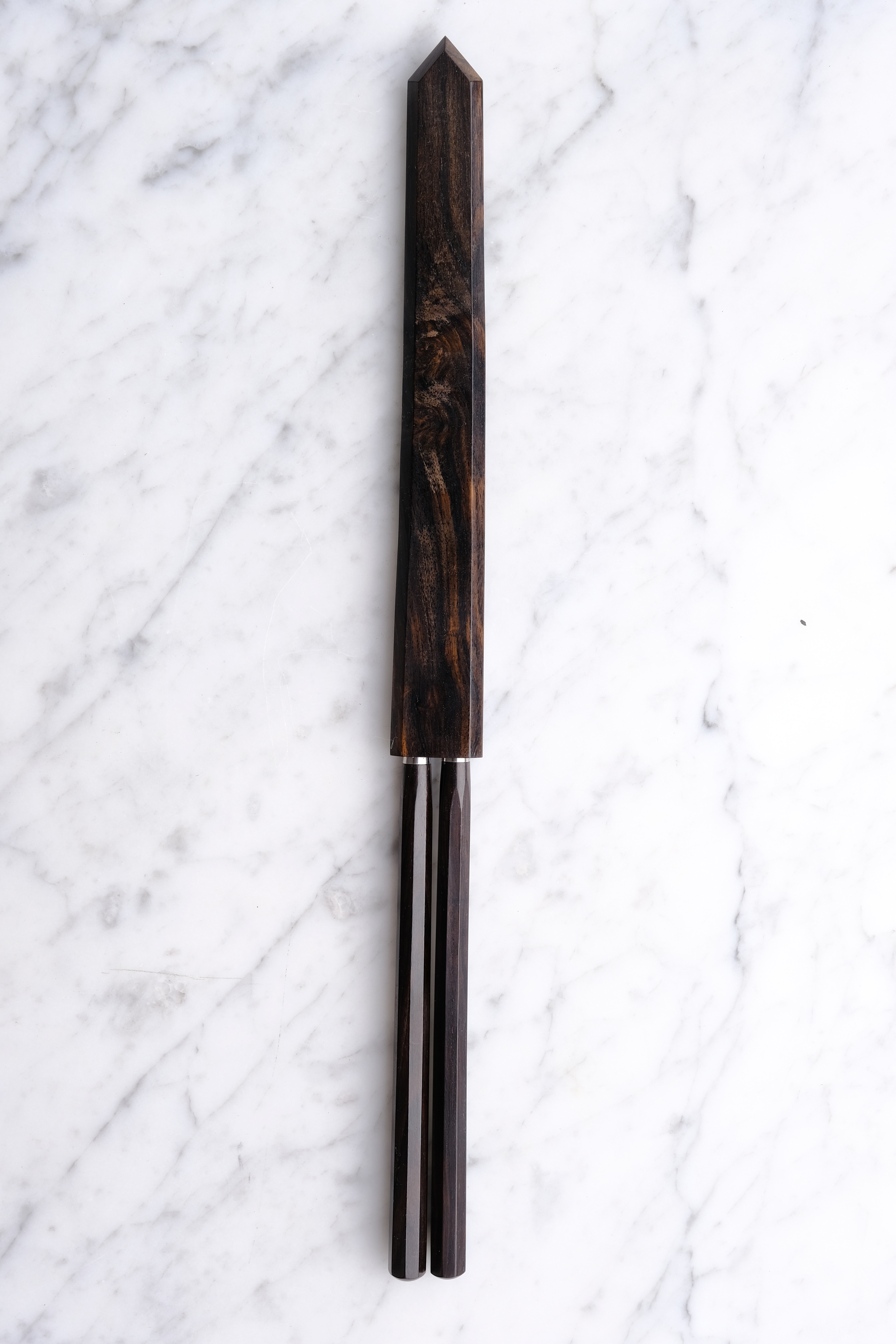 Hatsukokoro Moribashi 180mm Madlavnings Spisepinde Sæt - Ibenholt