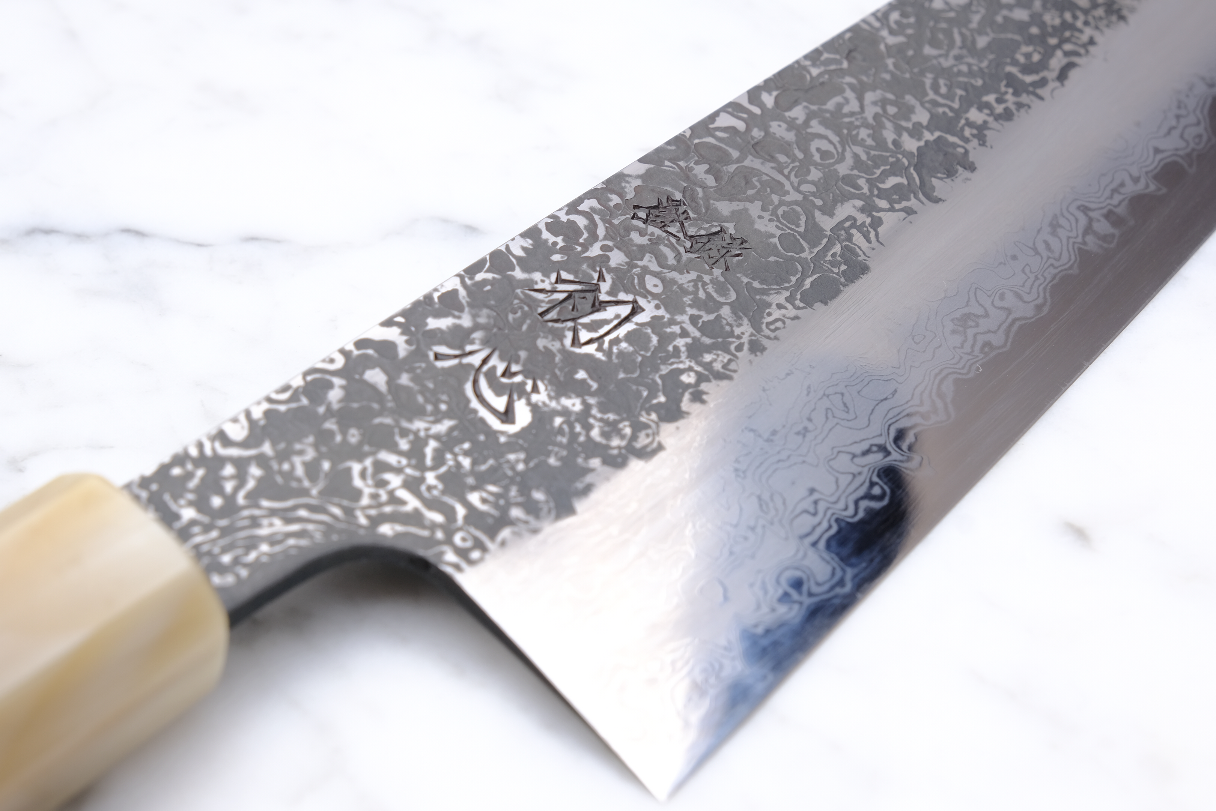 Masuda Yoshihide Damascus Kurozome 210mm Gyuto - Aogami 1 - Ibenholt