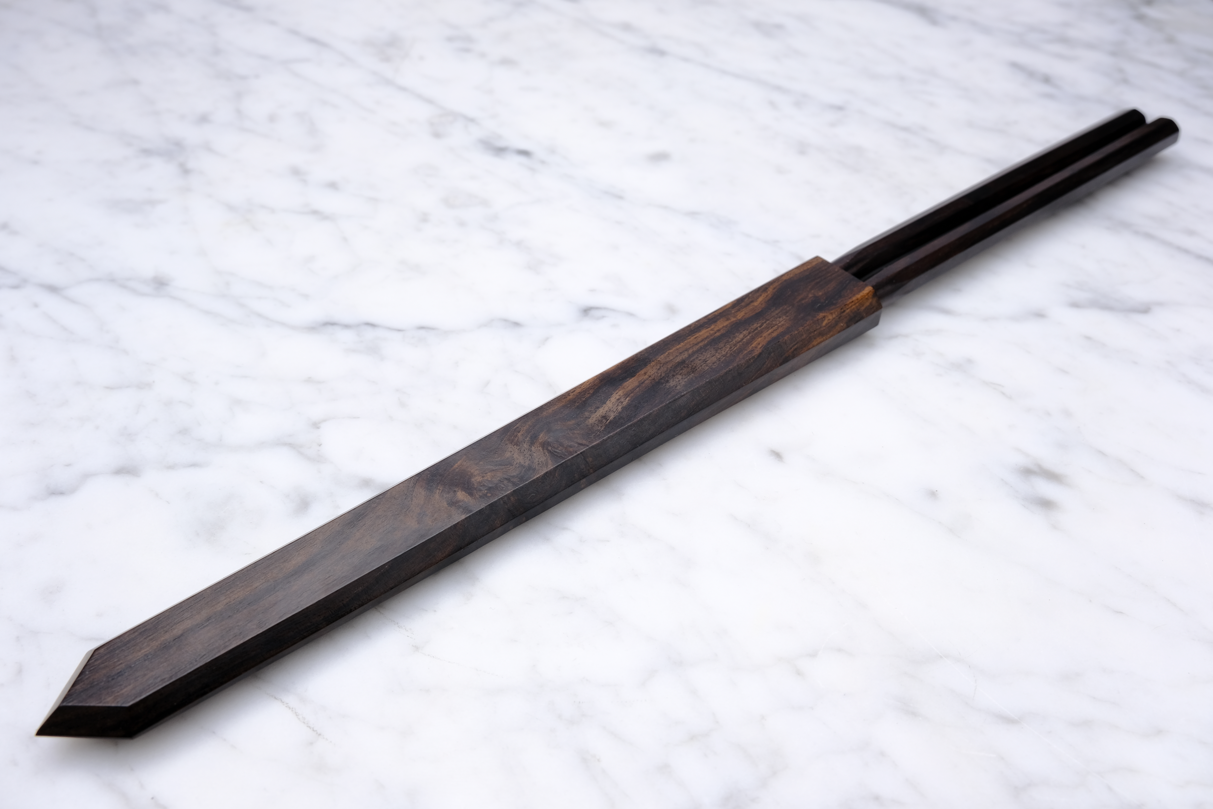 Hatsukokoro Moribashi 180mm Madlavnings Spisepinde Sæt - Ibenholt