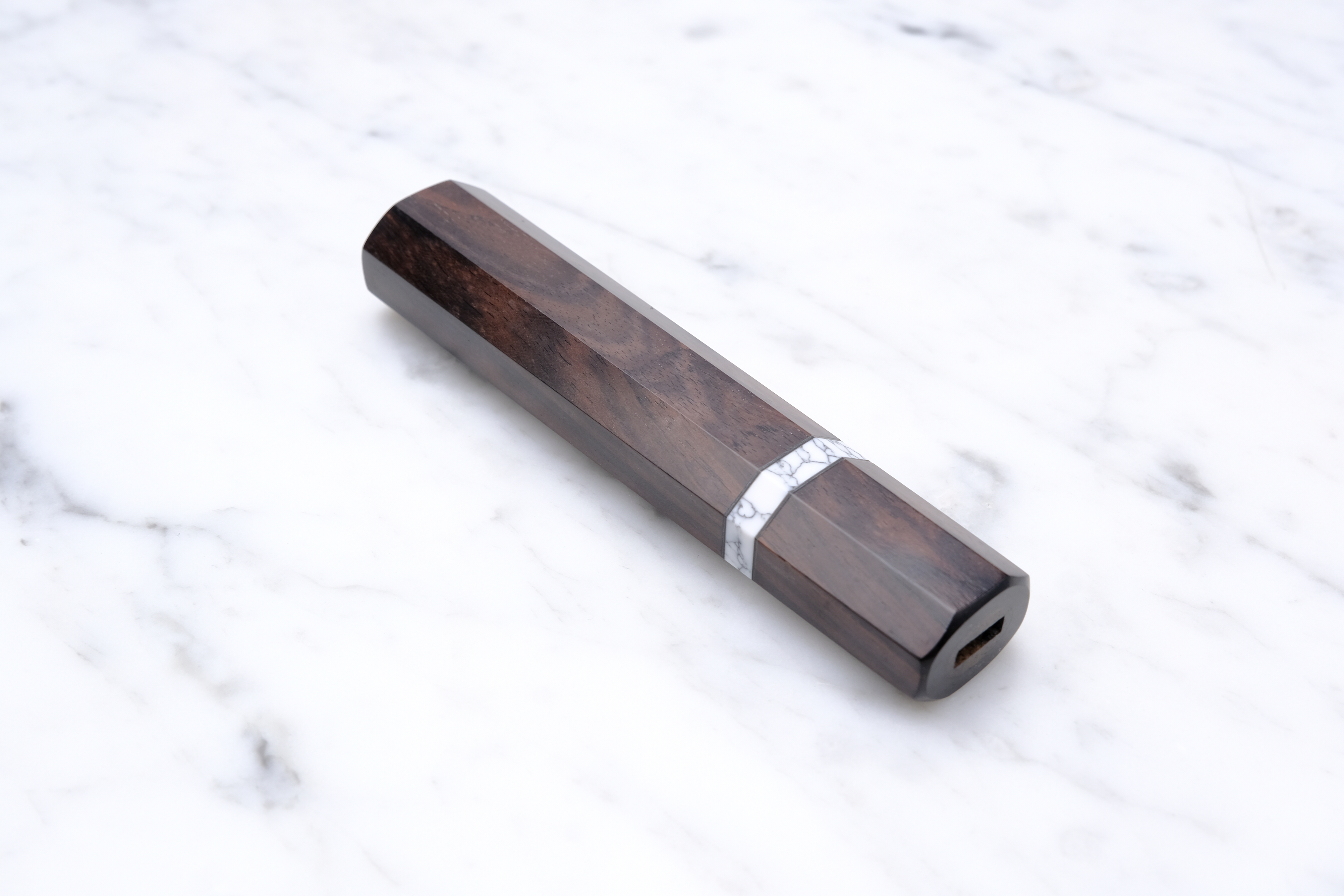 Skæfte - Ibenholt og Hvid Ring - Lille