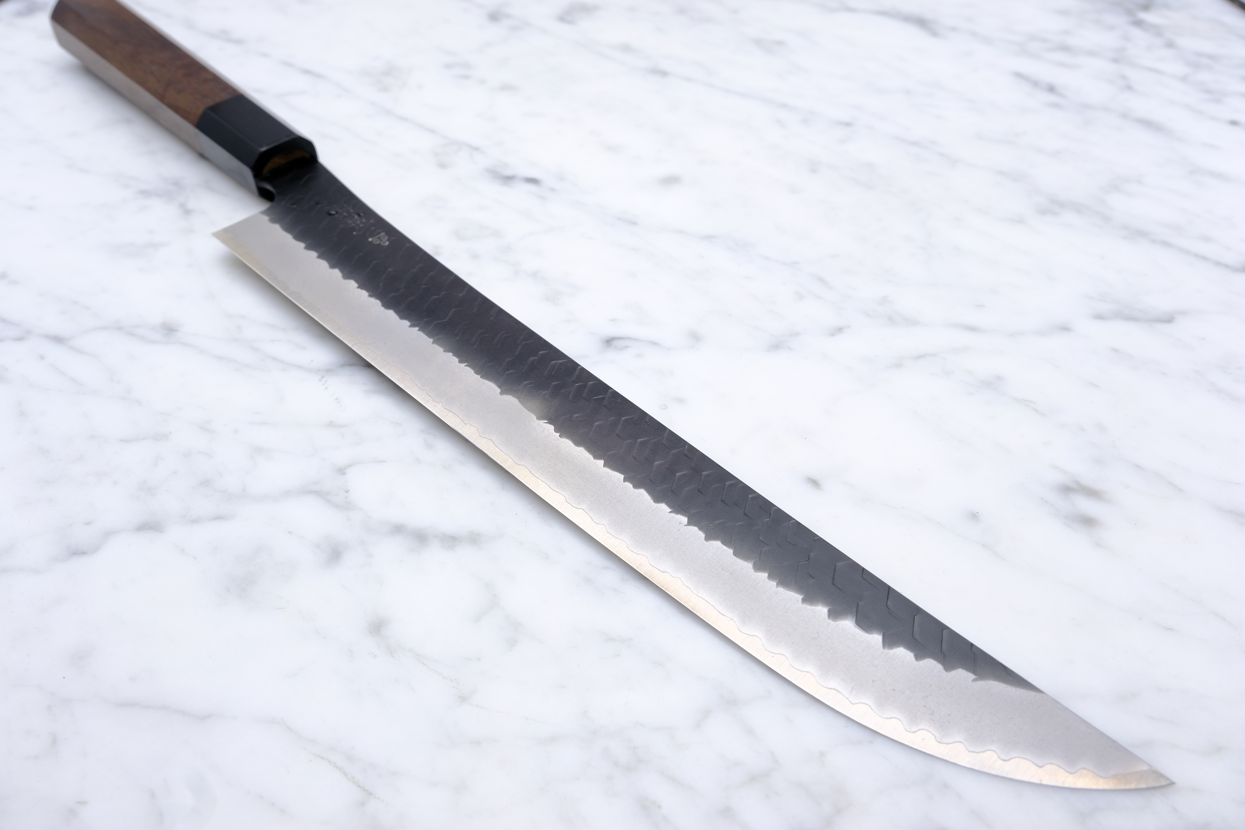 Nigara Hamono 270 mm Sakimaru Sujihiki SG2 Kurouchi - Walnut