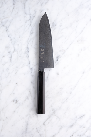 Hatsukokoro Ryuhyo Kurozome SG-2 - 180 mm Santoku