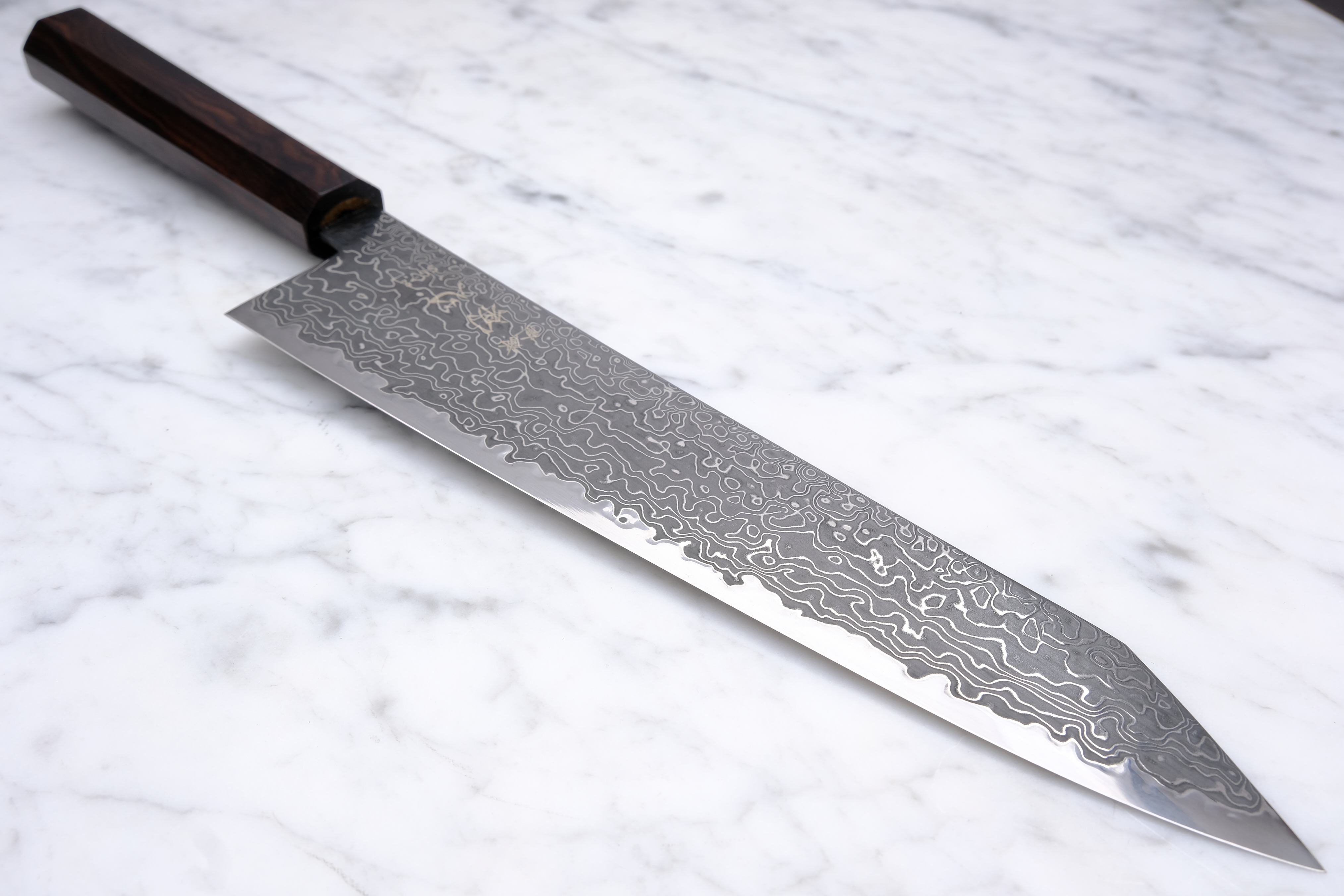 Hatsukokoro Ryuhyo Kurozome 240 mm K-tip Gyuto - SG2