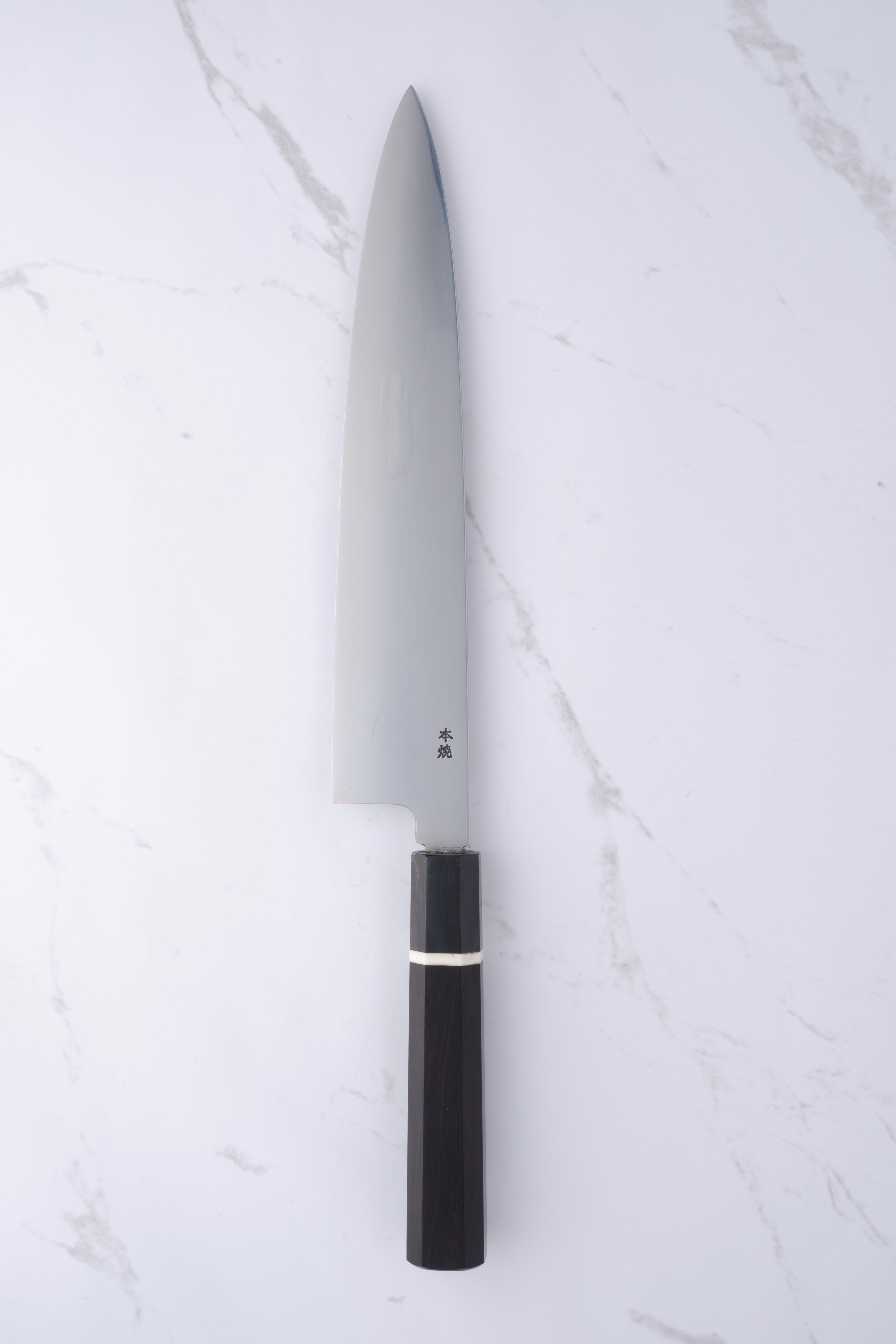 Ikeda Abura-Honyaki 270 mm Gyuto Shirogami 3 - Ebony