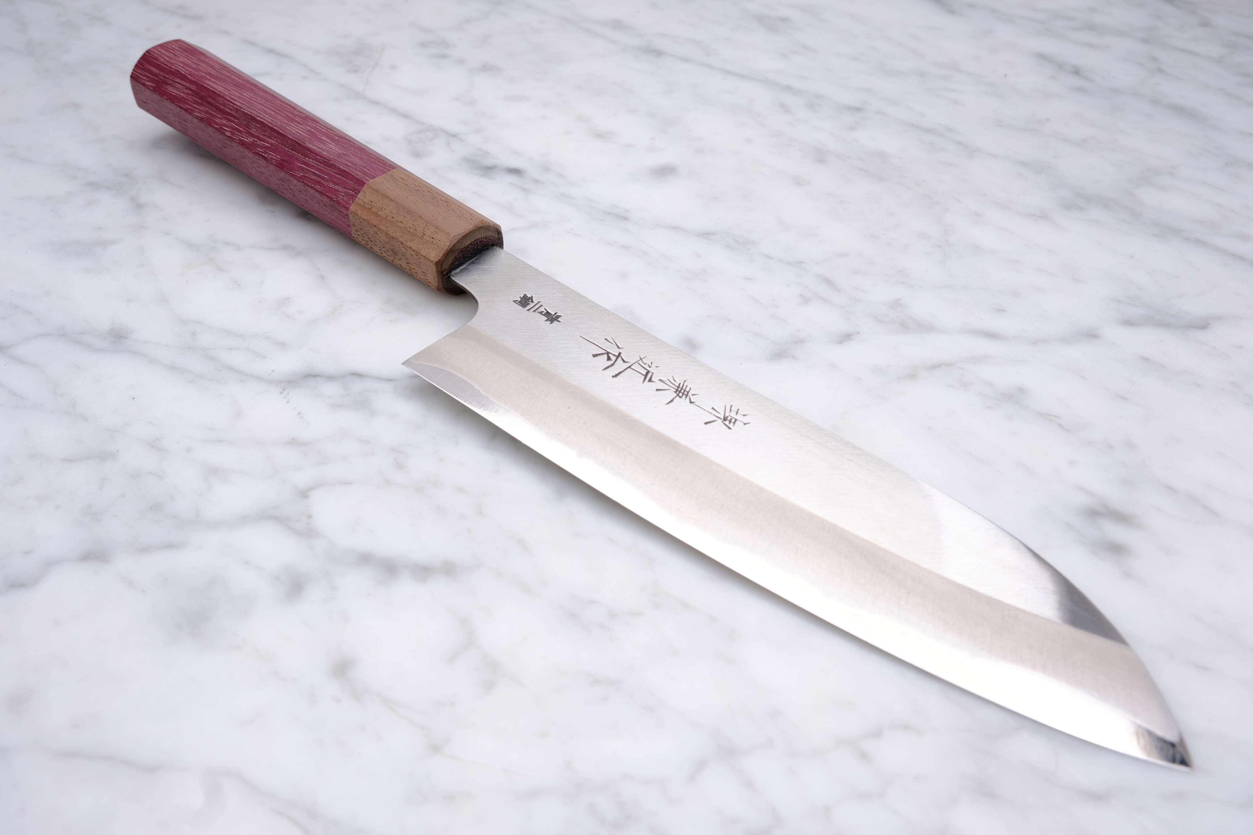 Sakai Kanechika Santoku 165mm Blue #2 - Purpleheart
