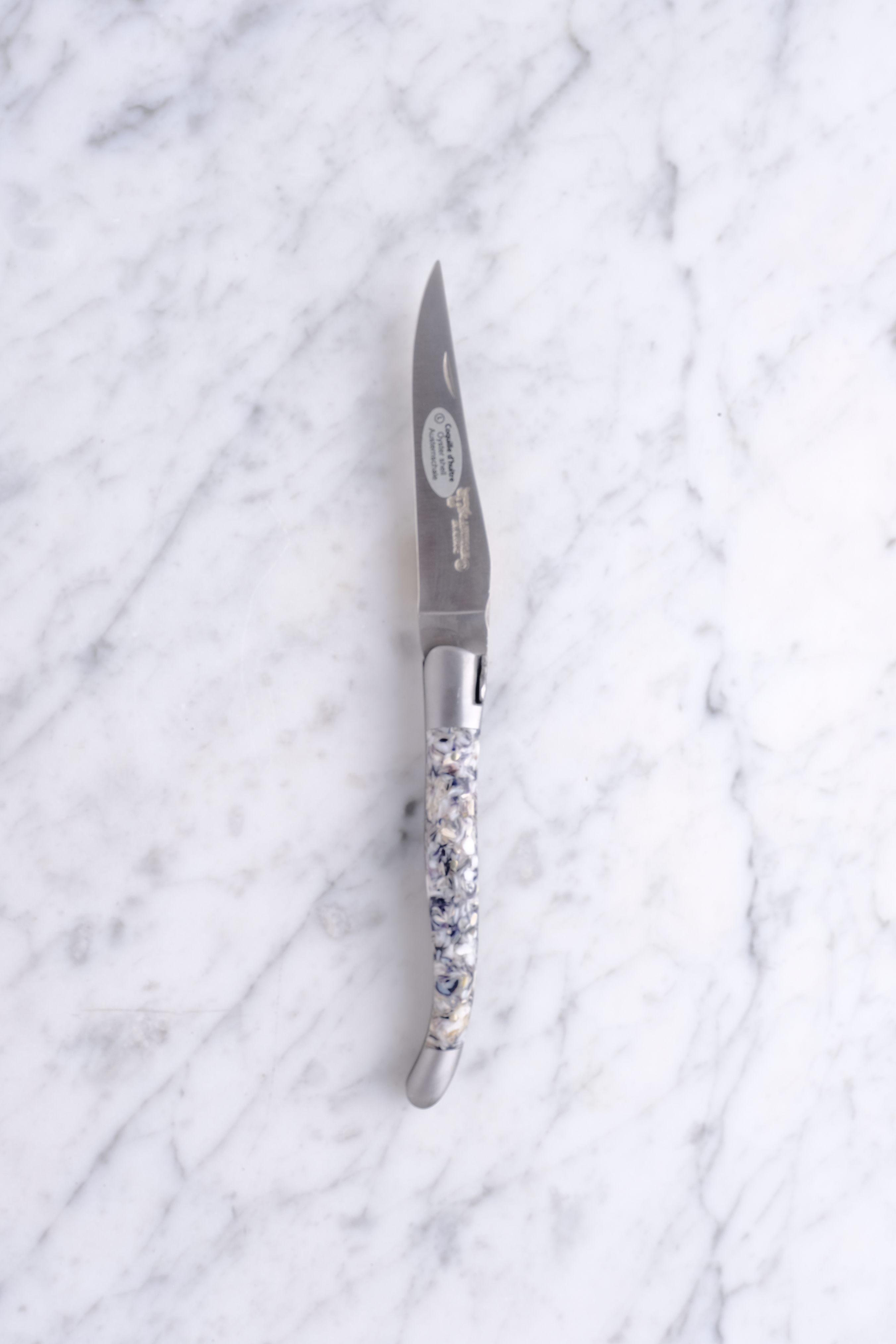 Laguiole Foldekniv 12cm - Østers & Muslingeskaller (Mat)