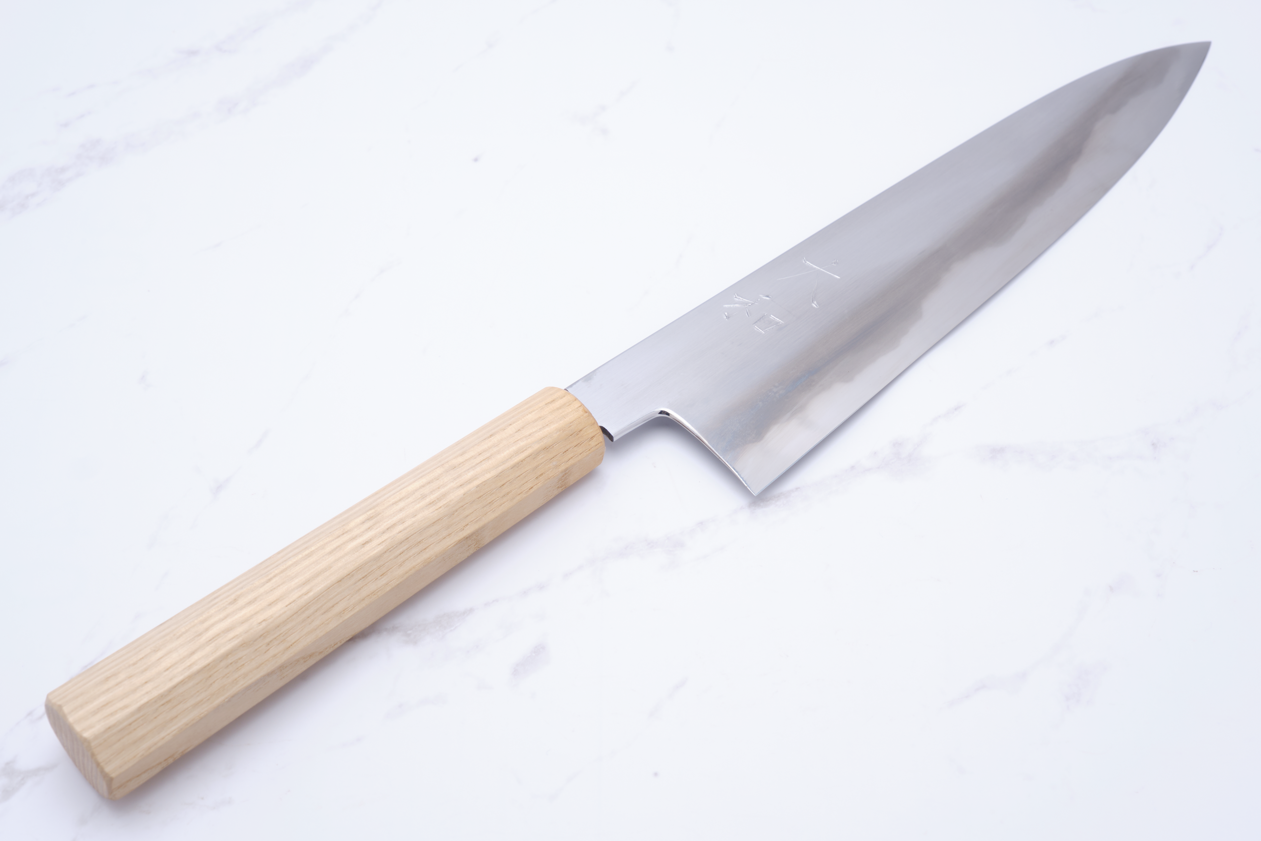 Yamato 'Kon-Gou' 210 mm Gyuto Weiß #2 – Kastanie