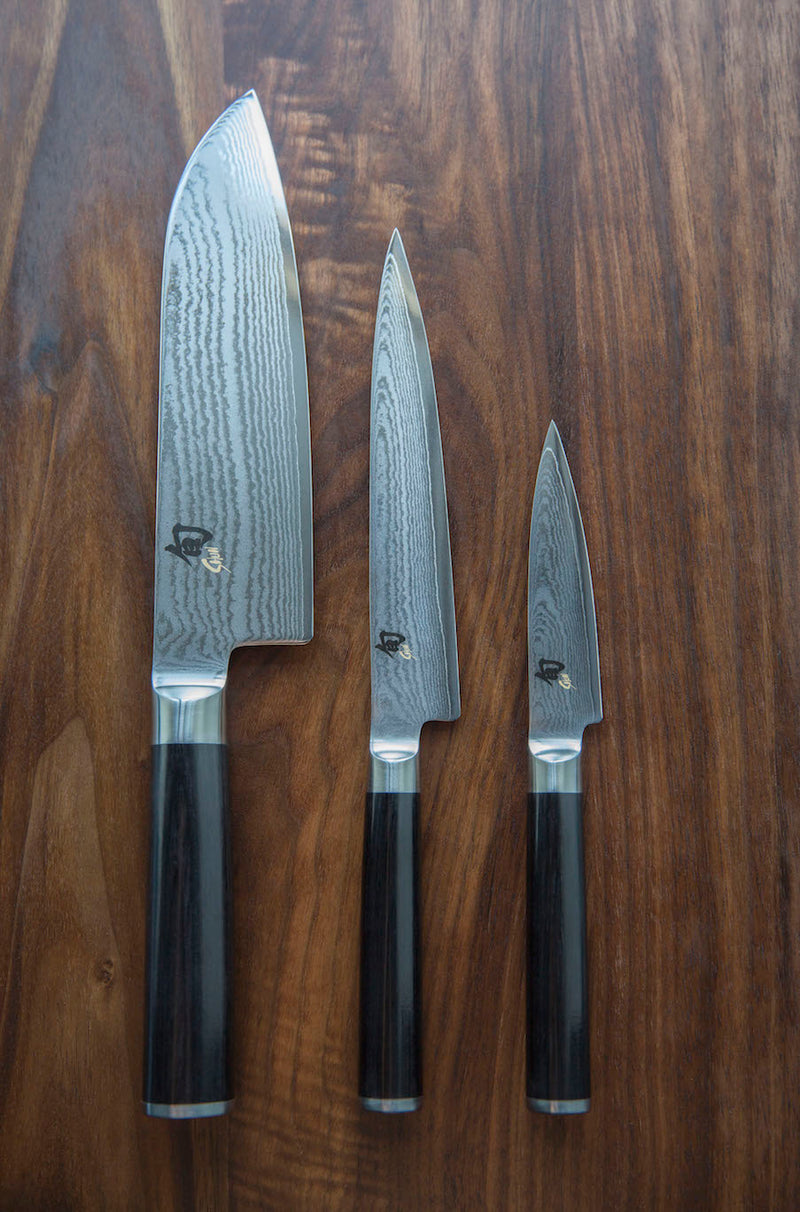 Shun Classic Knivsæt Urtekniv Utilitykniv og Santoku