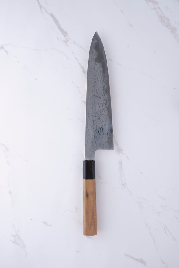 Hatsukokoro Komorebi 210 mm Chef's Knife Damascus Aogami-1