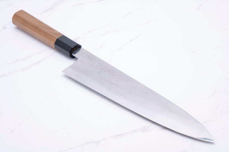 Hatsukokoro Komorebi 240 mm Kokkekniv Damaskus Blue-1