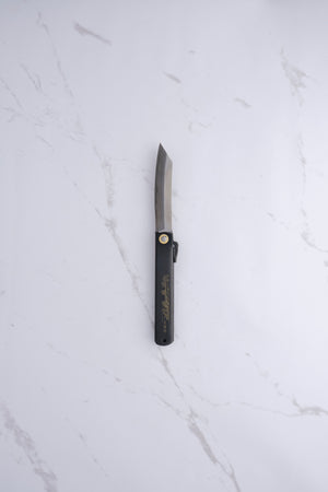 Higonokami 100 mm Damaskus Aogami 2 - Sort