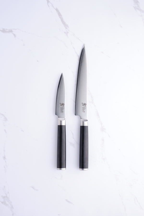 Shun Classic Knivsæt m. Urtekniv og Utilitykniv