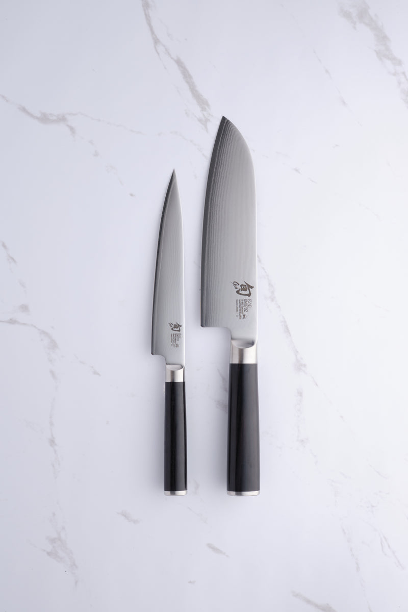 Shun Classic Knivsæt m. Utilitykniv og Santoku